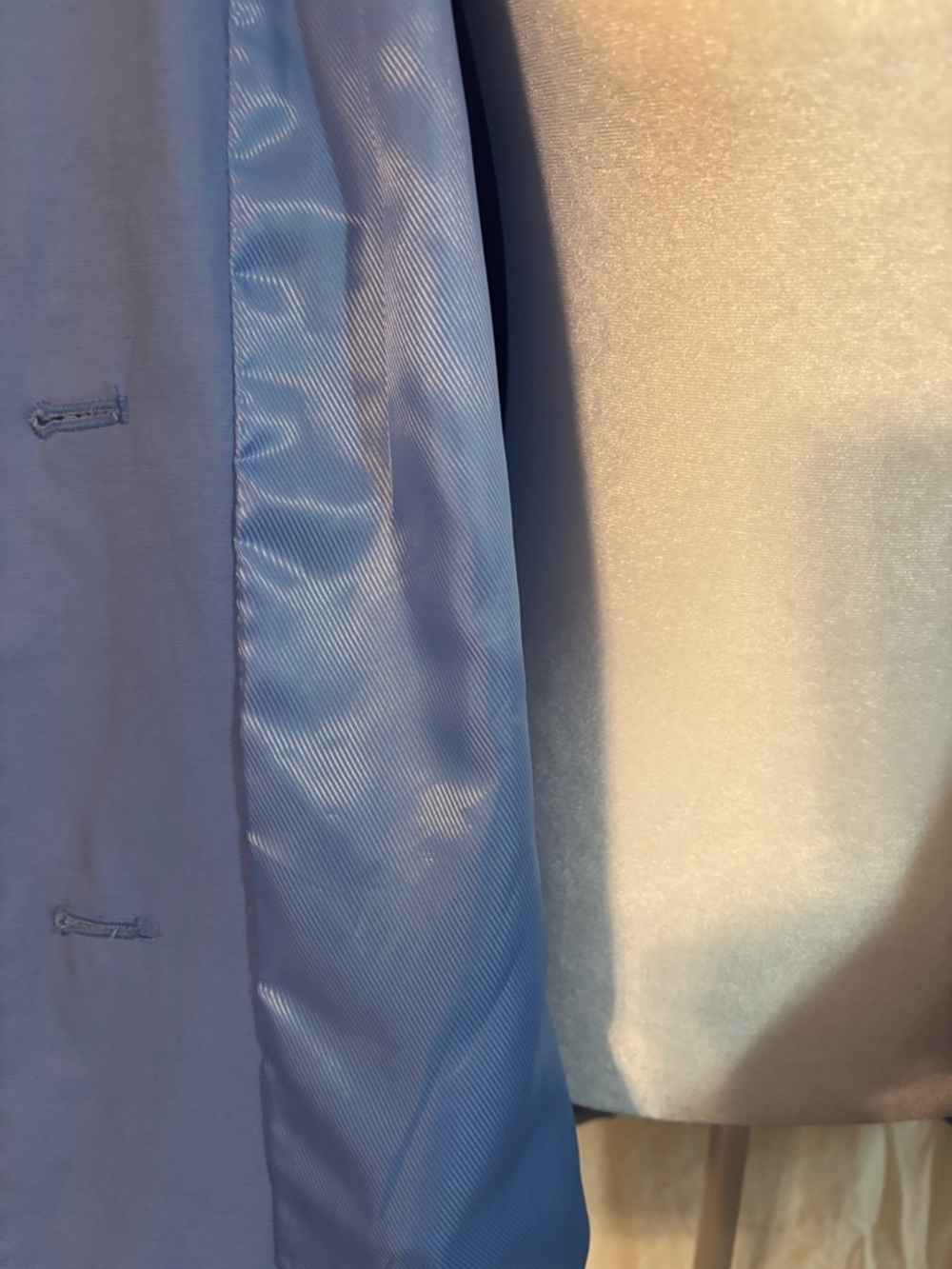RALIH LAUREN Light Blue Women’s Single-Breasted Trench Coat Water Resistant- XL - Picture 7 of 8